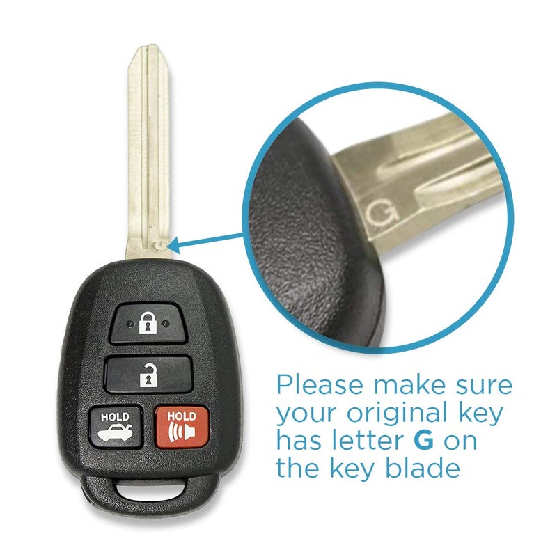 Keyless2Go Replacement for New Keyless Entry Remote Car Key for Vehicles That Use HYQ12BDM with G Chip (2 Pack) - Image 4